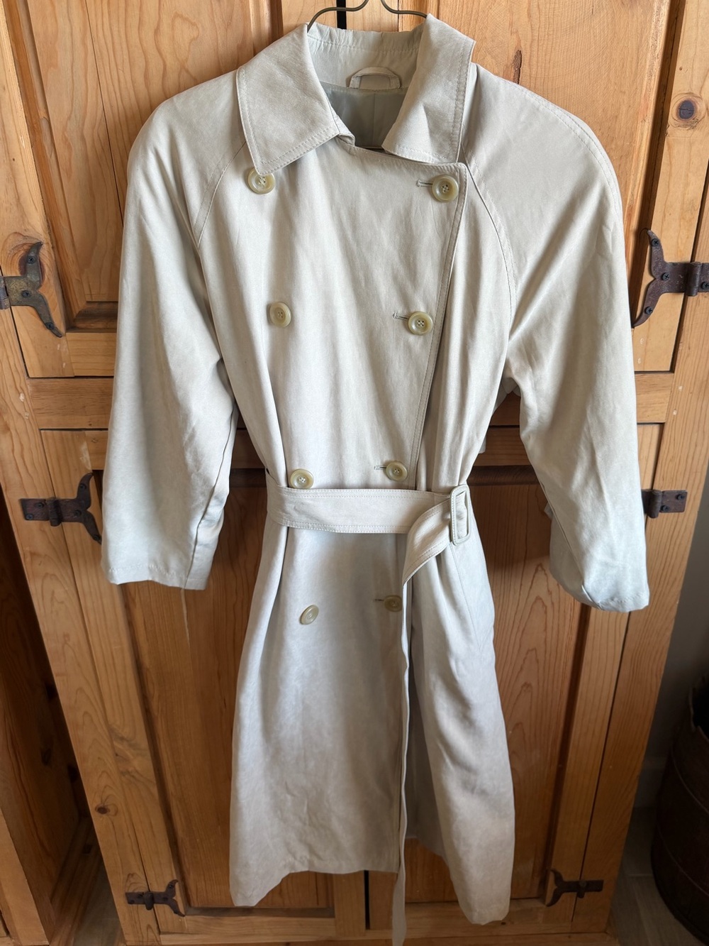 London Fog Women's Double-Breasted Trench Coat - Light Beige